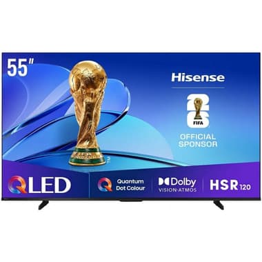 Hisense 55" Smart TV
4K QLED, 60 Hz, Black, Q61Q