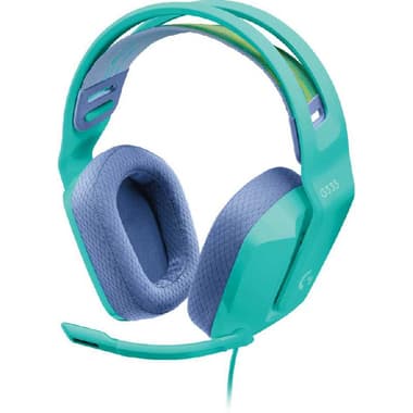 Logitech G335 Gaming Headset
Wired, 3.5 mm Connector, Rotating Cardioid Microphone, Mint