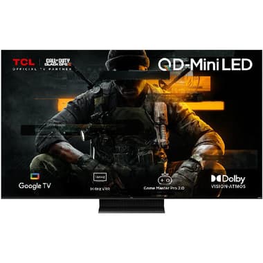 TCL 65" Smart TV
4K Mini-LED, 144 Hz (VRR)/240 Hz (DLG), Black, 65C755