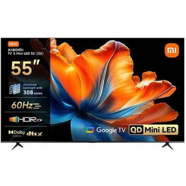 شاومي 55 بوصة تلفزيون ذكي
دقة 4 كيه ليد-ميني, 60 Hz, اسود, اس ميني