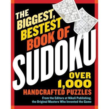 The Biggest
Bestest Book of Sudoku - Over 1000 Handcrafted Puzzles