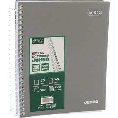 Roco Jumbo Notebook
Arabic/English Opening, A5, 200 Sheets, Lined, Grey