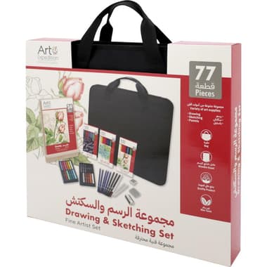 Art Expedition Carrying Case Set Artist Travel Set
Black, 77 Pieces