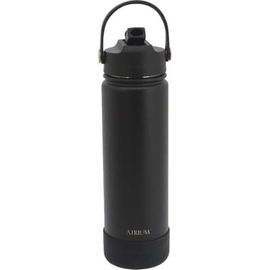 Atrium Water Bottle
Double Wall Vacuum with 3 Kinds of Caps, Cold, 650.00 ml ( 1.14 pt ), Black
