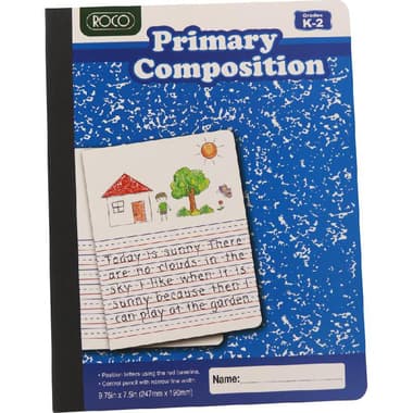 Roco Notebook
Early Creative Writing Tablet, 7.5 X 9.5 in, 200 Pages (100 Sheets), Double Ruled