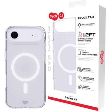 Tech21 EvoClear with MagSafe Back Cover Mobile Case with MagSafe
for iPhone Air, Clear