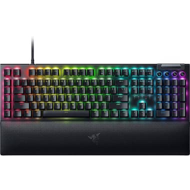 Razer BlackWidow V4 Green Switch US-Layout Chroma RGB Gaming Mechanical Keyboard
Wired, for Apple Laptop/Desktop Computer/Gaming Desktop Computer/CPU/Gaming CPU, Black