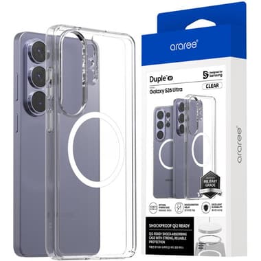 Araree Duple M Back Cover Mobile Case with MagSafe
for Samsung Galaxy S26 Ultra, Clear