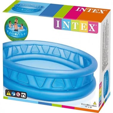 Intex Soft Side
3-Ring Round Shape Inflatable Pool, Blue, 3 Years and Above
