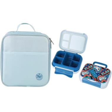 Atrium Lunch Kit
Bento-Style Compartment with Handle inGaming Pattern, Blue
