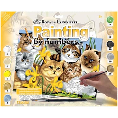 ROYAL & LANGNICKEL Cats Montage Paint-by-Number
Assorted Color, 10 Paint Pots, Brush, Board, Pattern