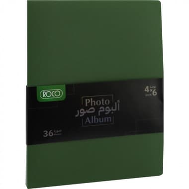 Roco Photo Album
Mini Classic Green, 4" X 6", 18 Pages (36 Photos)