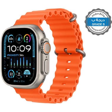 Renewed Grade B Apple Watch Ultra 2
GPS + Cellular, eSIM Supported, Natural Titanium Case/Orange Ocean Band