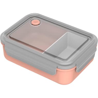 Lunch Box
Rectangle - with Removable Partition, Peach/Grey