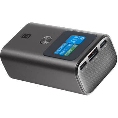 سيليولار لاين ألترون باور بنك مدمج بشاشة ذكية
شحن سريع بتقنية (بي دي ), (1X USB/2X USB-C) 3 يو أس بي, 10000 مللي امبير, اسود