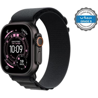 Renewed Grade B Apple Watch Ultra 3
GPS + Cellular, Black Titanium Case/Black Alpine Loop - Medium