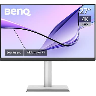 BenQ MA270U 27" Monitor
4K UHD (Ultra HD), 60 Hz, 5ms (GtG), Built-in Dual Speaker (2 X 3W), Black/Silver