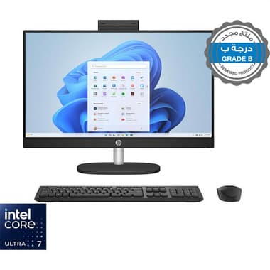 Renewed Grade B HP All-in-One Desktop Computer
23.8", Intel Core Ultra 7 155U, Intel Graphics, 512 GB PCIe NVMe M.2 SSD, 16 GB RAM