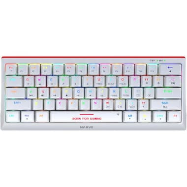 MARVO KG962GWH 60% Mechanical Switch Gaming Keyboard
Wired, for Laptop/Desktop Computer/Gaming Desktop Computer/CPU Windows OS, White