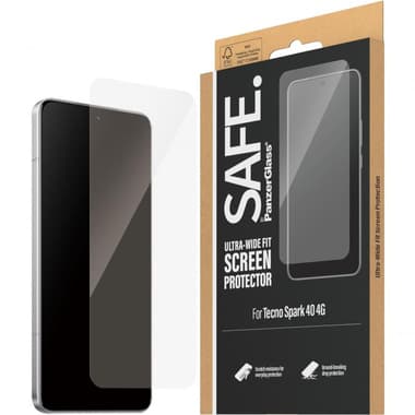 PanzerGlass SAFE Case Friendly Smartphone Screen Protector
for Tecno Spark 40, Tempered Glass, Edge-to-Edge