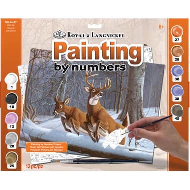 ROYAL & LANGNICKEL White Tails Paint-by-Number
Assorted Color, 10 Paint Pots, Brush, Board, Pattern