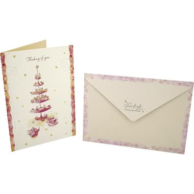 Designer Greetings Card & Envelope
"Thinking of You", Assorted Color