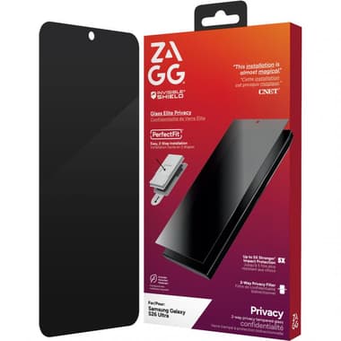 Zagg Invisible Shield Glass Elite Privacy Smartphone Screen Protector
for Samsung Galaxy S26 Ultra, Made with Recycled Glass