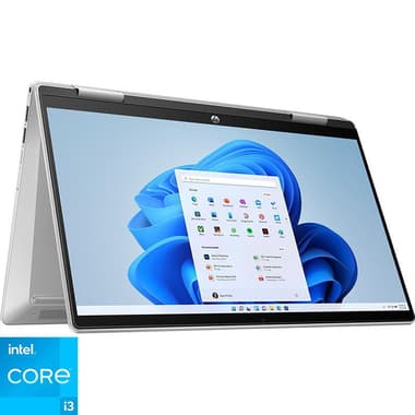 HP Pavilion x360 2-in-1 Laptop - Convertible
14", Intel Core i3, 8 GB RAM, 256 GB PCIe NVMe M.2 SSD, Windows 11, Intel Iris Xe Graphics, Foldable