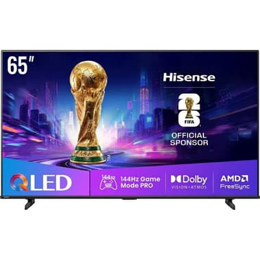 Hisense 65" Smart TV
4K QLED, 144 Hz, Black, Q71Q