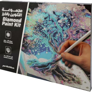 شجرة وكتاب مجموعة الرسم الماسي
ألوان متنوعة, قماش + اطار + أدوات + أكياس من الجواهر
