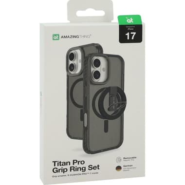 Amazing Thing Titan Pro Grip Back Cover Mobile Case with MagSafe
for iPhone 17, Titan Black