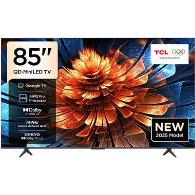 TCL 85" Smart TV
4K Mini-LED, 120 Hz/144 Hz (VRR), Black, Q6C MINI LED