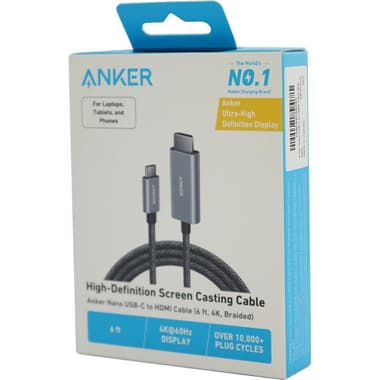 Anker USB-C to HDMI (White) AV Cable
6.00 ft ( 1.83 m )