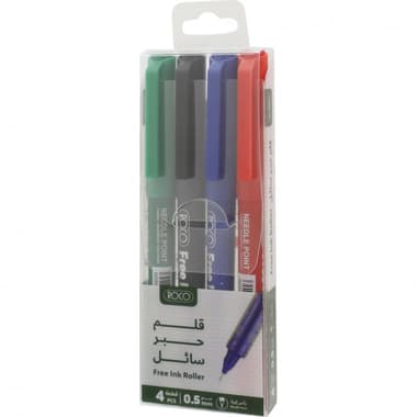 Roco Rollerball Pen
Assorted Colors, 0.5 mm, Needle Tip, 4 Pens