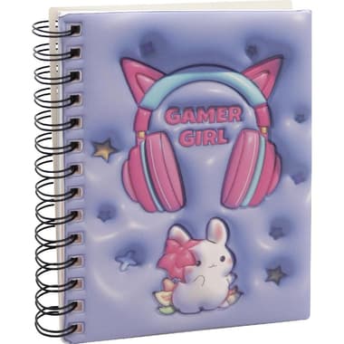 Roco Notebook
Game Girl, 13 X 18.5 cm, 96 Sheets, Single Ruled (Colored Pages), Purple, Puppy Notebook