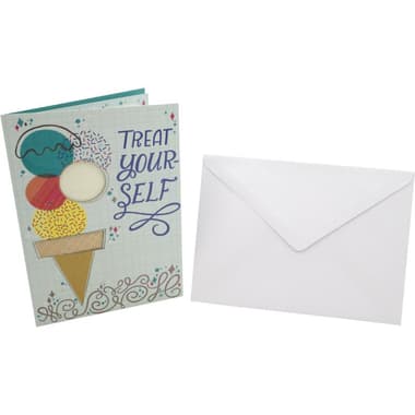 Designer Greetings Card & Envelope
"Treat Yourself", Assorted Color