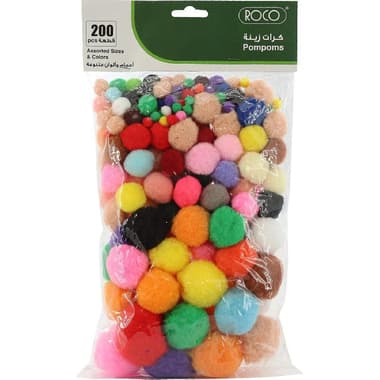 Roco Pom Pom Balls
Glittered, Craft Accessory, Assorted Color