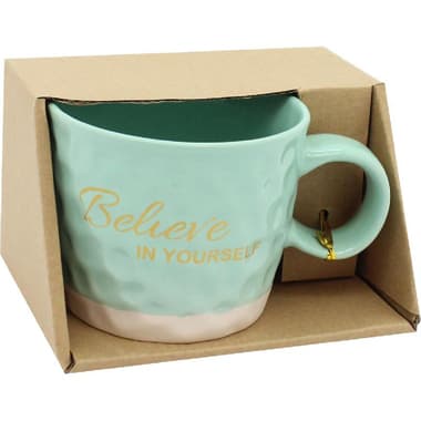 كوب
عبارة "Believe in Yourself", بارد/ساخن, 12.00 oz ( 340.96 ml ), تركوازي