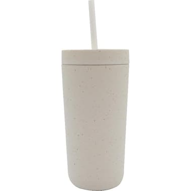 Bamboo Fibre Water Bottle
Eco Cup with Straw, Cold, 500.00 ml ( 17.60 oz ), Speckle White