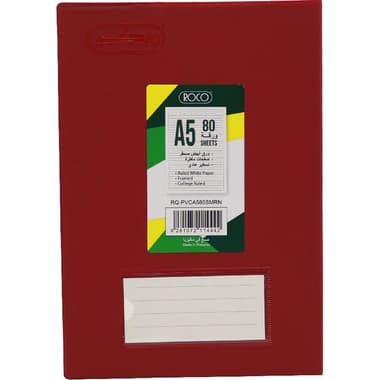 Roco Notebook
A5, 80 Sheets, Lined, Maroon