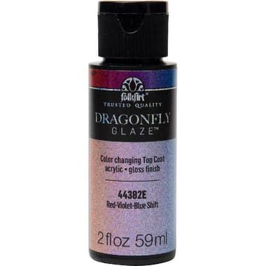 Plaid FolkArt Dragonfly Glaze
Iridescent Acrylic Paint, Red/Violet/Blue, 2.00 oz ( 56.83 ml )