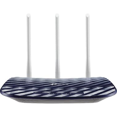 TP-Link Archer C20 (AC750) Broadband Router
Wireless AC (802.11ac), Dual Band (2.4 GHz/5 GHz), up to 16 Devices, 4 Port (LAN)/Single Port (WAN), Black/Grey