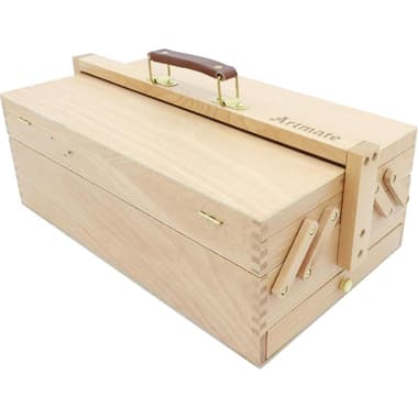 Artmate Art Box
with 3 Layer Tray and Drawer, Wood, Natural
