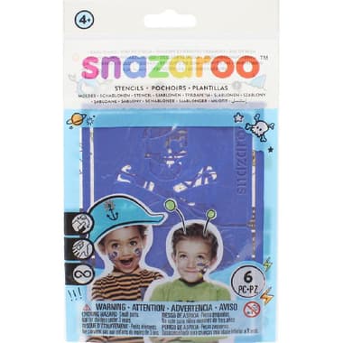 Snazaroo Adventure Stencils Face & Body Art Accessory
Blue, 6 Pieces