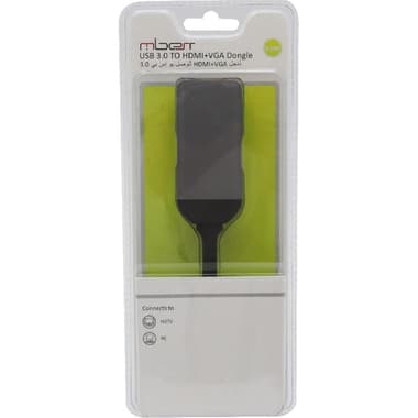 ام بيست USB 3.0 الى HDMI + VGA محول ايه في