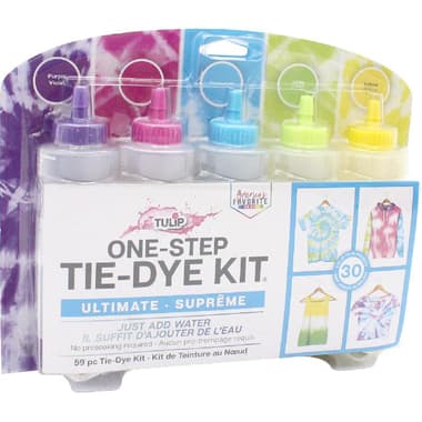 Tulip One-Step Tie-Dye Kit Ultimate Fabric Paint
5 Colors (59 Items) 1.69 oz ( 48.02 ml )
