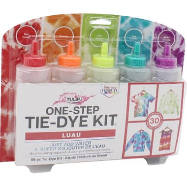Tulip One-Step Tie-Dye Kit Luau Fabric Paint
5 Colors (59 Items) 1.69 oz ( 48.02 ml )