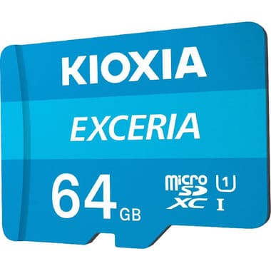 Kioxia Exceria Micro SD
64 GB, Class 10: Max 100 Mbps Speed Performance
