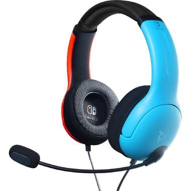 PDP LVL40 Stereo Gaming Over-Ear Headphones
Noise Cancelling Microphone, Wired, 3.5 mm Connector, Rotating Microphone, Blue/Red