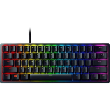 ريزر هانتس مان مفتاح بنفسجي صغير RGB لوحة مفاتيح للالعاب
سلكي, (متوافق مع الكمبيوتر المحمول والمكتبي وكمبيوتر الالعاب المكتبي (ويندوز, اسود